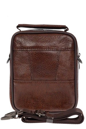 Поясная мужская сумка из кожи, цвет коричневый