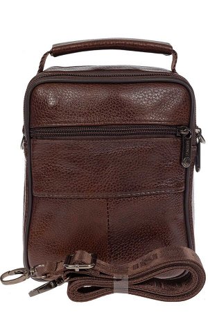 Мужская кожаная сумка для документов, цвет коричневый