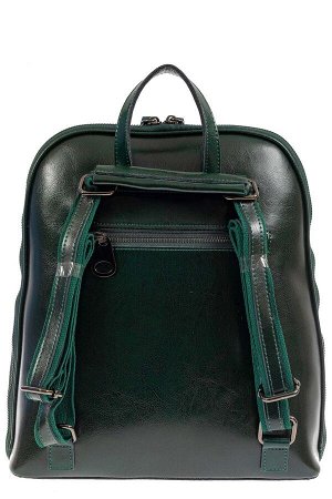 Женский рюкзак из натуральной кожи, цвет зелёный