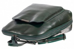 Женский рюкзак из натуральной кожи, цвет зелёный