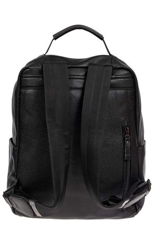 Мужской рюкзак для ноутбука из искусственной кожи, цвет чёрный