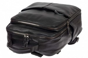 Мужской рюкзак для ноутбука из искусственной кожи, цвет чёрный