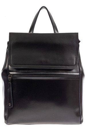 Кожаный женский рюкзак, цвет чёрный графит