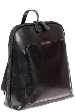 Женский рюкзак из натуральной кожи, цвет чёрный