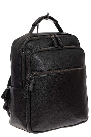 Мужской рюкзак из экокожи, цвет чёрный
