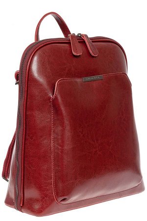 Женский рюкзак из натуральной кожи, цвет красный