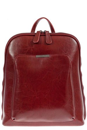 Женский рюкзак из натуральной кожи, цвет красный