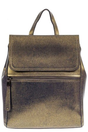 Кожаный женский рюкзак, цвет золотой