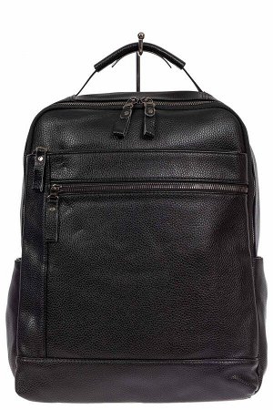 Мужской городской рюкзак из экокожи, цвет чёрный