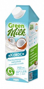 Напиток Green Milk Кокос рисовая основа 0,75л