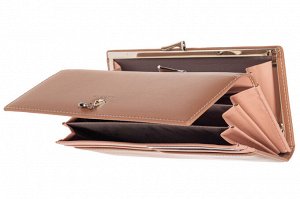 Полноразмерный женский кошелёк с ювелирным украшением, цвет пудра