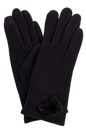 Классические перчатки женские хлопковые, цвет черный