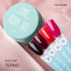 Acryl Gel TNL Thermo №01 малиновый/белый (18 мл.)