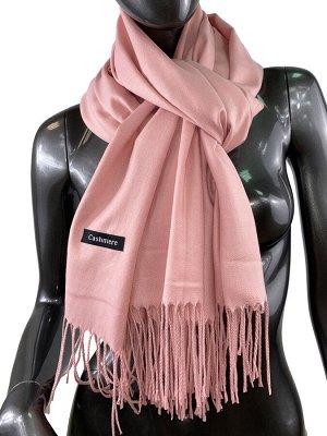 Однотонный шарф-палантин из кашемира, цвет рассветный розовый