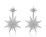 Серьги из стерлингового серебра украшенные искусственными камнями