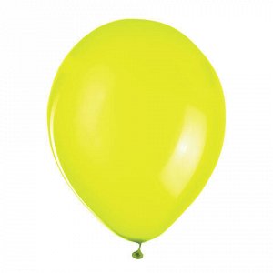 Шары воздушные ZIPPY (ЗИППИ) 10" (25 см), комплект 50 шт., неоновые желтые, в пакете, 104185