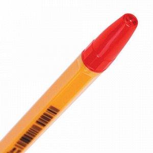 Ручка шариковая CORVINA (Италия) "51 Vintage", КРАСНАЯ, корпус оранжевый, узел 1 мм, линия письма 0,7 мм, 40163/03G