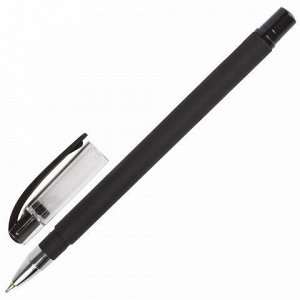 Ручка шариковая масляная BRAUBERG "Matt", ЧЕРНАЯ, корпус черный, узел 0,7 мм, линия письма 0,35 мм, 142487