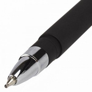 Ручка шариковая масляная BRAUBERG "Matt", ЧЕРНАЯ, корпус черный, узел 0,7 мм, линия письма 0,35 мм, 142487