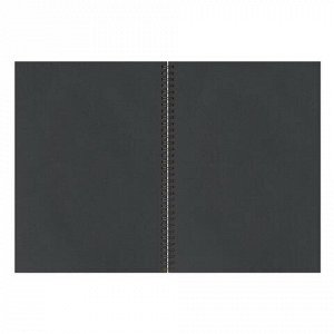 Скетчбук, черная бумага 120г/м2, 210х297мм, 32л, гребень, BRAUBERG ART CLASSIC, 128951