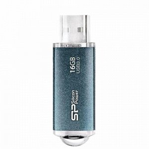 Флеш-диск 16 GB, SILICON POWER Marvel M01, USB 3.1, металлический корпус, синий, SP16GBUF3M01V1B