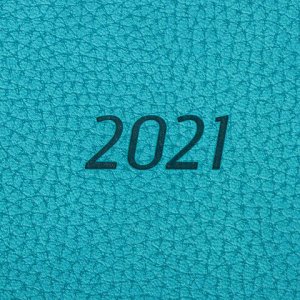 Ежедневник датированный 2021 А5 (138х213 мм) BRAUBERG "Stylish", кожзам, бирюзовый, 111440