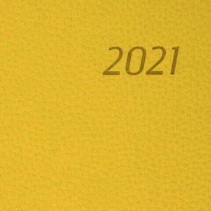 Ежедневник датированный 2021 А5 (138х213 мм) BRAUBERG "Stylish", кожзам, желтый, 111443