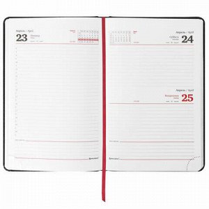 Ежедневник датированный 2021 А5 (138х213 мм) BRAUBERG "Voyage", кожзам, карман для ручки, бордовый, 111468