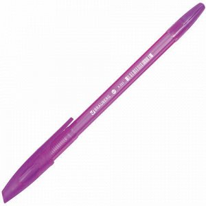 Ручка шариковая BRAUBERG &quot;X-333&quot; VIOLET, ФИОЛЕТОВАЯ, корпус тонированный фиолетовый, узел 0,7 мм, линия письма 0,35 мм, 142833