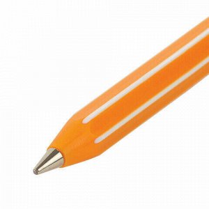 Ручка шариковая масляная PENSAN &quot;Officepen 1010&quot;, КРАСНАЯ, корпус оранжевый, узел 1 мм, линия письма 0,8 мм, 1010/60