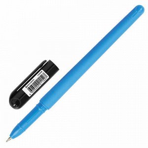 Ручка шариковая масляная BRAUBERG "Fine Neon", СИНЯЯ, корпус ассорти, узел 0,7 мм, линия письма 0,35 мм, 142948