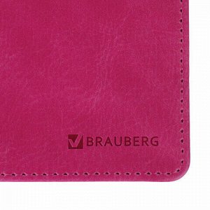 Планинг настольный недатированный (305x140 мм) BRAUBERG "Rainbow", кожзам, 60 л., розовый, 111699