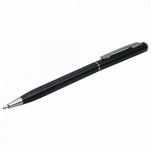 Ручка подарочная шариковая BRAUBERG &quot;Delicate Black&quot;, корпус черный, узел 1 мм, линия письма 0,7 мм,синяя, 141399