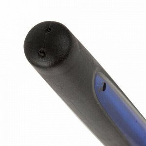 Ручка шариковая масляная BRAUBERG "BOMB GT", СИНЯЯ, прорезиненный сине-черный корпус, узел 0,7 мм, линия письма 0,35 мм, 143345