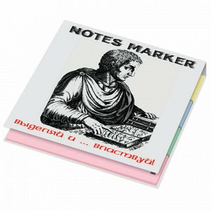 Закладки клейкие "Notes Marker", 20х75 мм, 8 блоков х 40 листов, PRINTSTICK, европодвес, 02075SLO