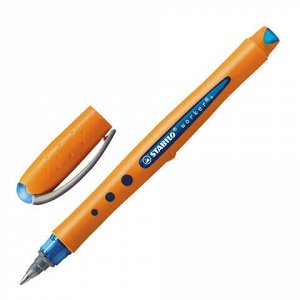 Ручка-роллер STABILO &quot;Worker&quot;, СИНЯЯ, оранжевый корпус &quot;soft-touch&quot;, узел 0,7 мм, линия письма 0,5 мм, 2018/41