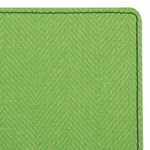 Блокнот А5 (148х213 мм), BRAUBERG "Tweed", 112 л., гибкий, под ткань, линия, зеленый, 110968