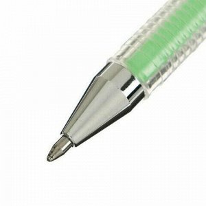 Ручка гелевая CROWN "Hi-Jell Pastel", ЗЕЛЕНАЯ ПАСТЕЛЬ, узел 0,8 мм, линия письма 0,5 мм, HJR-500P