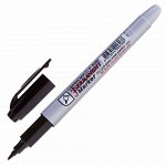 Маркер перманентный (нестираемый) CROWN &quot;Multi Marker Super Slim&quot;, ЧЕРНЫЙ, тонкий, 1 мм, P-505F