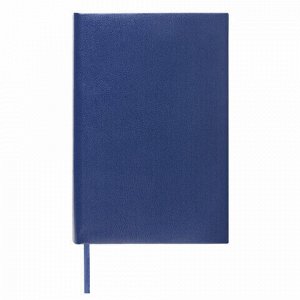 Ежедневник недатированный А5 (138х213 мм) BRAUBERG "Select", балакрон, 160 л., темно-синий, 123430