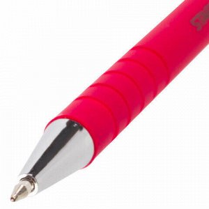 Ручка шариковая STAFF "EVERYDAY", КРАСНАЯ, корпус прорезиненный красный, узел 0,7 мм, линия письма 0,35 мм, 142399