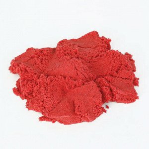 Песок для лепки кинетический ЮНЛАНДИЯ, красный, 500 г, 2 формочки, ведерко, 104992