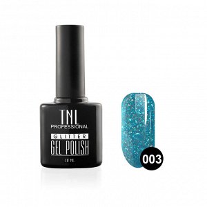 Гель-лак "TNL - Glitter" №03 - Голубой (10 мл.)