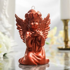 Сувенир "Ангел с голубем", цвет медный, 16 см