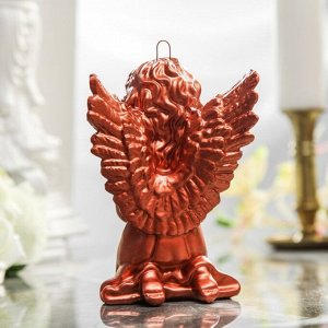 Сувенир "Ангел с голубем", цвет медный, 16 см