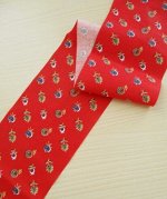 Лоскут от Барановского платка КУПАВА цв.Алый , поплин, хлопок-100% , 0.1*0.9 .
