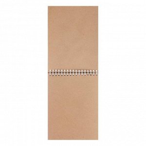Блокнот для эскизов А5, 30 листов на гребне, обложка крафт с раскраской "Антистресс", блок крафт-бумага 78 г/м2