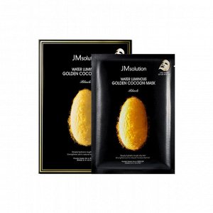 JMSolution Маска тканевая для лица с экстрактом золотых шелковых коконов Mask Golden Cocoon Water Luminous Plus Black, 45 гр