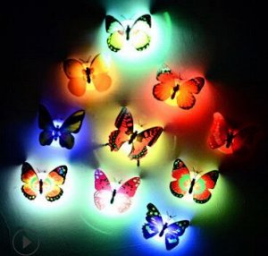 Декоративный светильник бабочка на клейкой основе