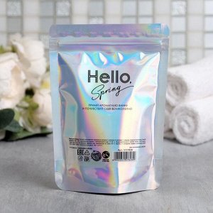 Соль в пакете голография Hello Spring 160 г аромат персика